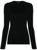 Fabiana Filippi knit-collar T-shirt - Black