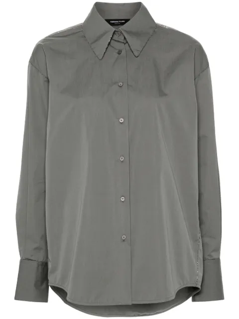 Fabiana Filippi beaded-trim poplin shirt