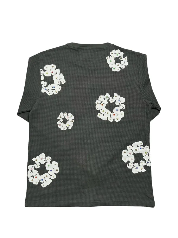Denim Tears Wreath ラインストーン サーマル Tシャツ | グレー 