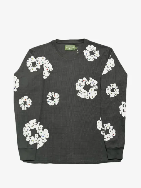 Denim Tears rhinestone wreath thermal T-shirt