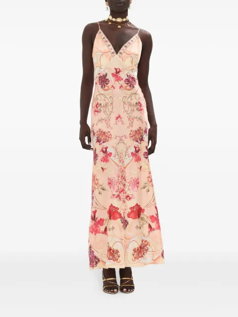Camilla Blossoms & Brushstrokes-print silk dress 00029072 - 1