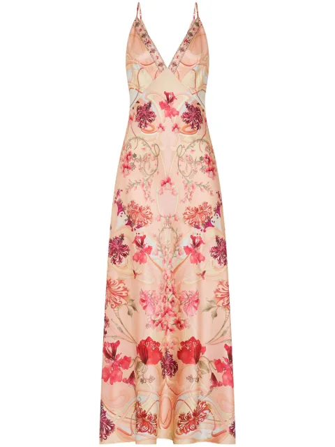 Camilla vestido con estampado Blossoms & Brushstrokes