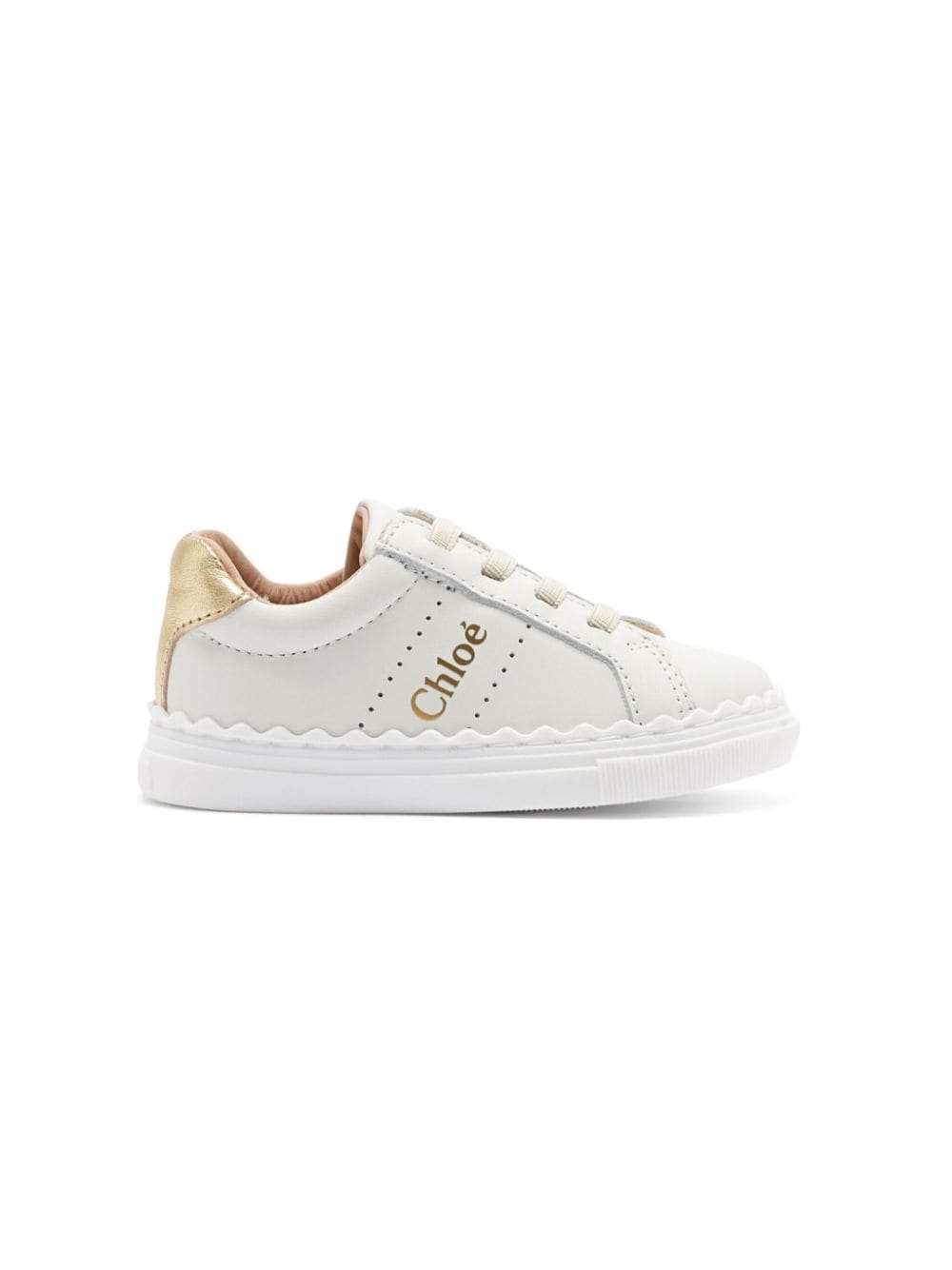 Chloé Kids leather sneakers White