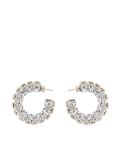 AREA small crystal hoop earrings - Silver