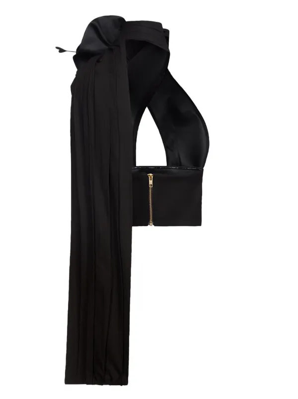 AREA Flower Corsage Halter Top | Black | FARFETCH