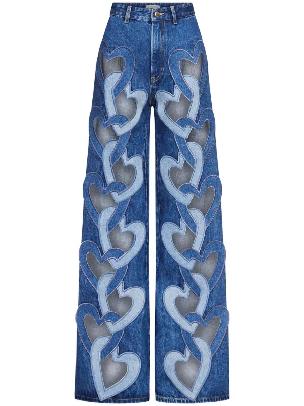 FIG＆VIPER HEART CUT OUT DENIM PANTS Buy Women Blue Heart Cut Out
