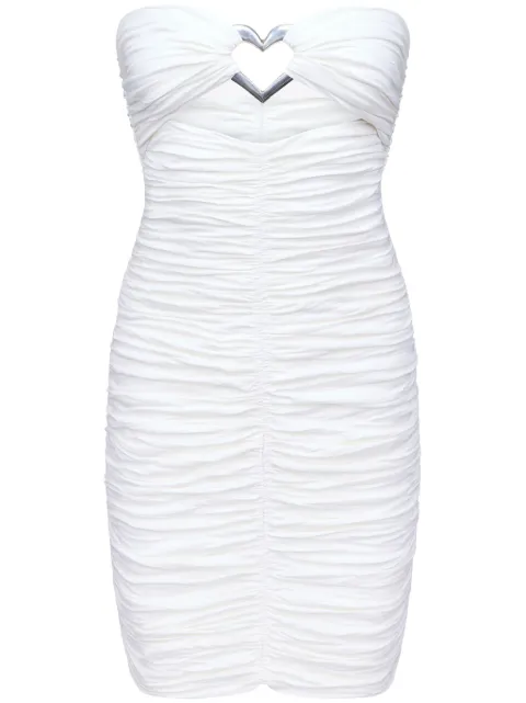 AREA Vestido franzido com detalhe de coração