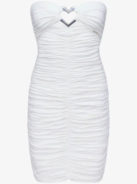 AREA Vestido franzido com detalhe de coração