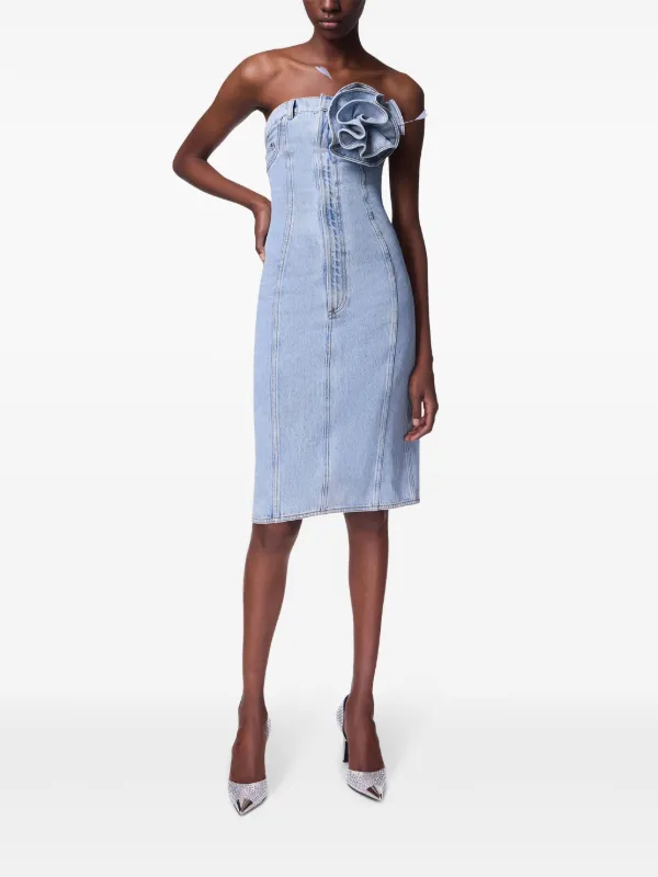 princess polly baby blue dress strapless bow front denim mini dress – RK Collections Boutique