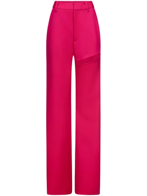 AREA Asymmetric slit trousers