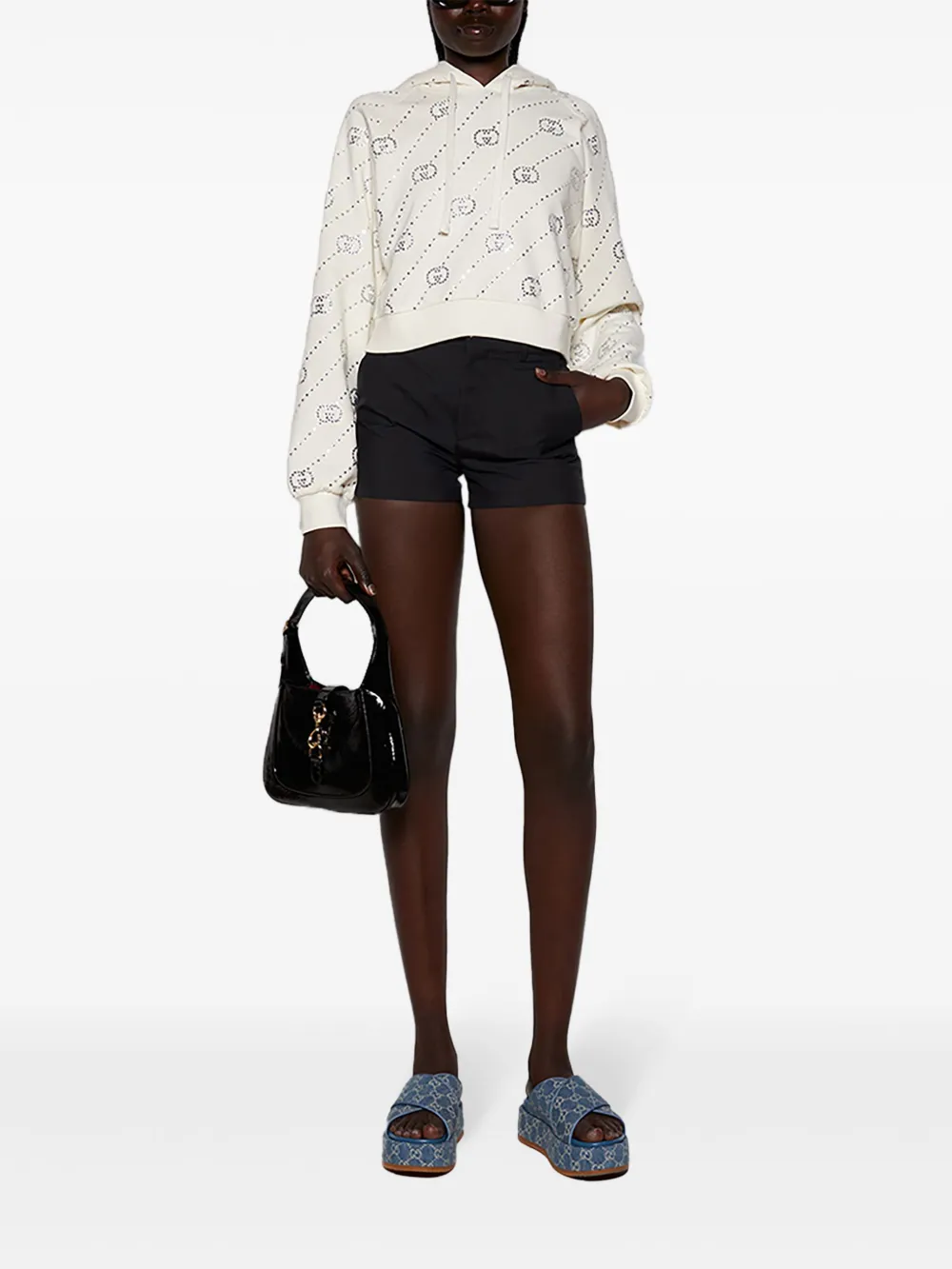 Gucci Jackie kleine schoudertas - Zwart