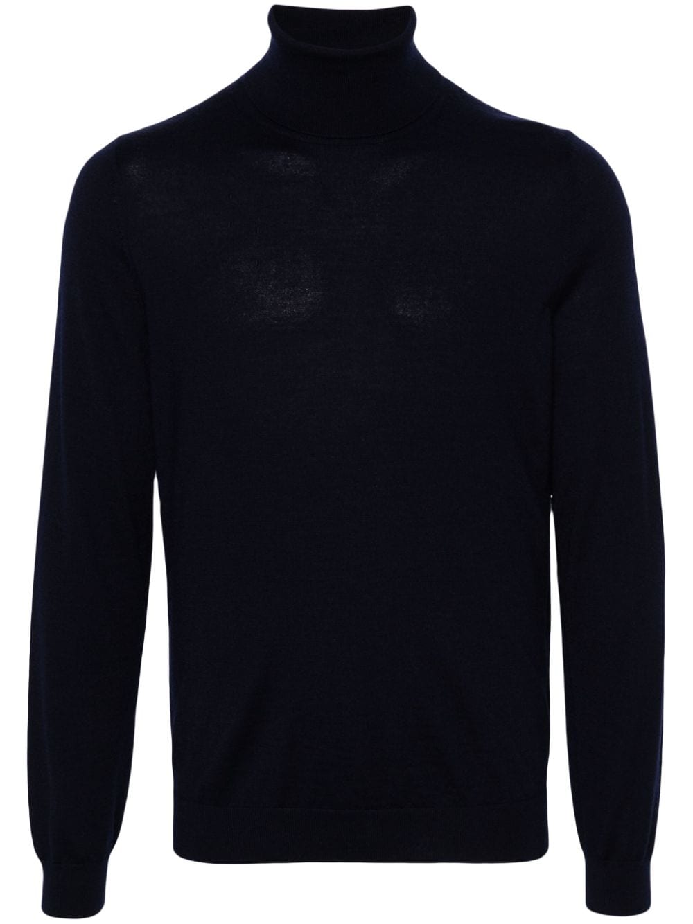 Eric Bompard Roll-neck Fine-knit Sweater In Blue