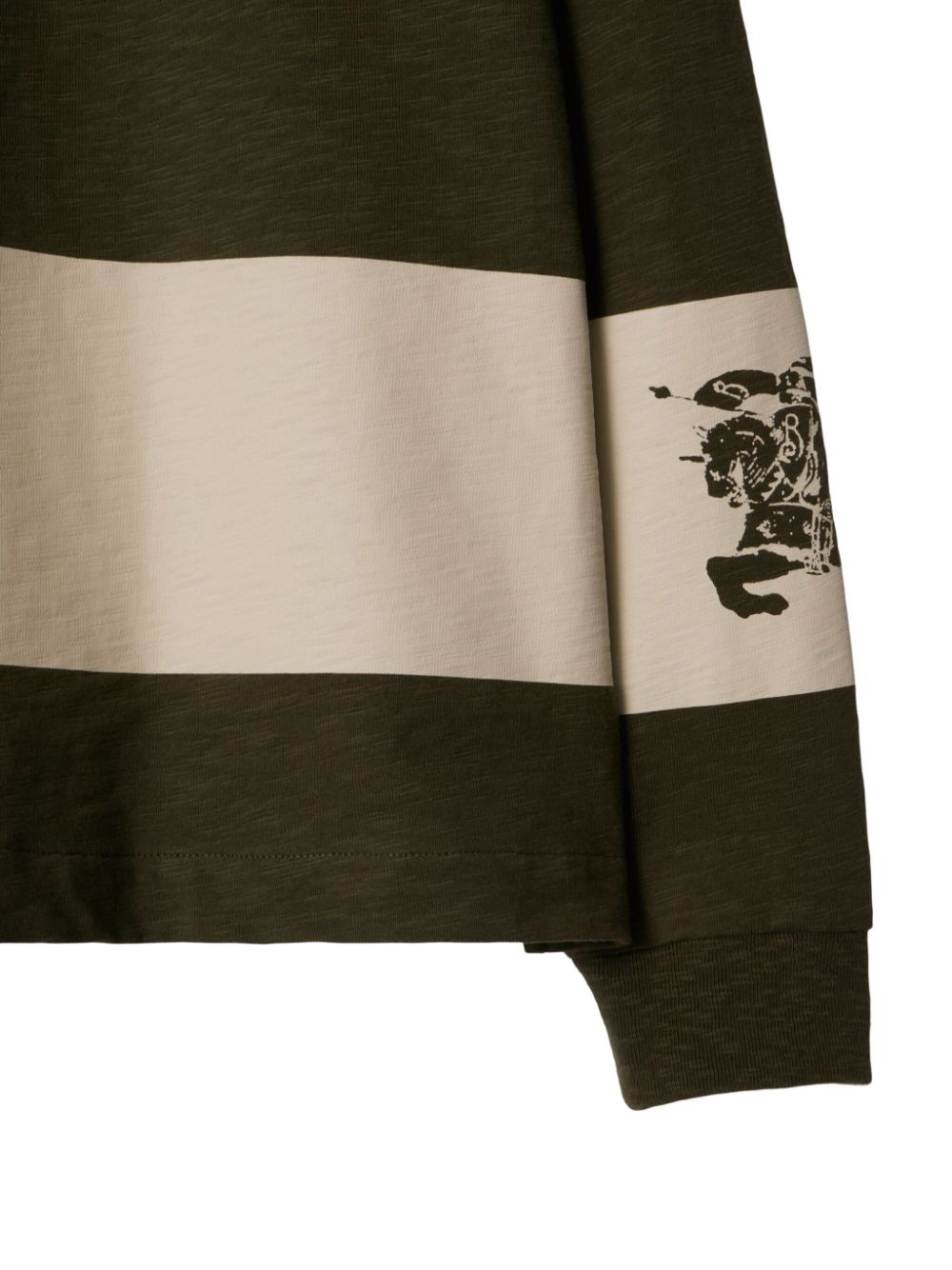 Cheap Burberry EKD-print stripe-detail cotton sweatshirt Men