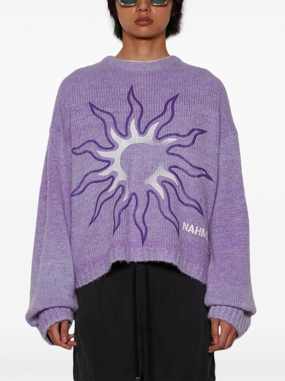 Shop Nahmias Gradient Sun Sweater In Purple