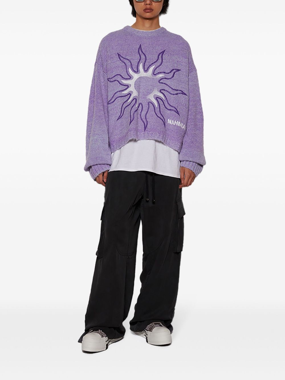 Shop Nahmias Gradient Sun Sweater In Purple