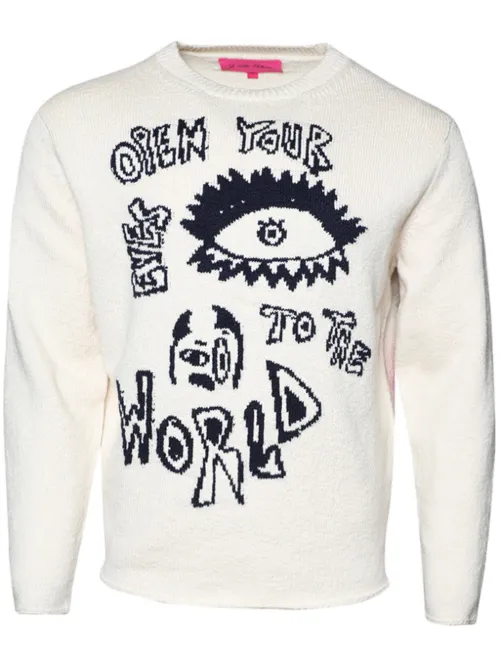 Pull en maille intarsia - The Elder Statesman - Modalova