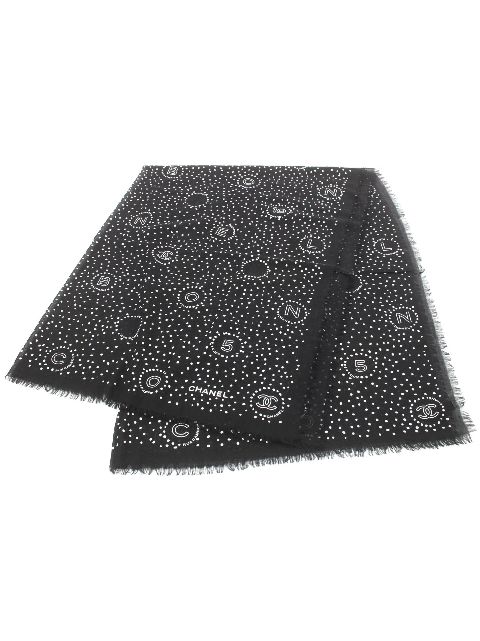 Cheap HOT SALE CHANEL 1986-1988 CC-print cashmere scarf Women