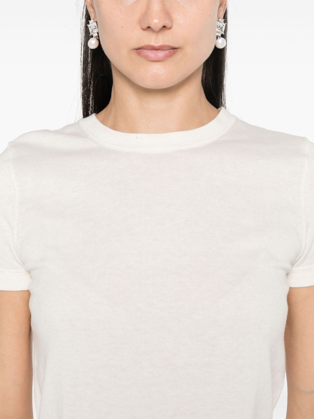 Shop Eric Bompard Extrafine T-shirt In White