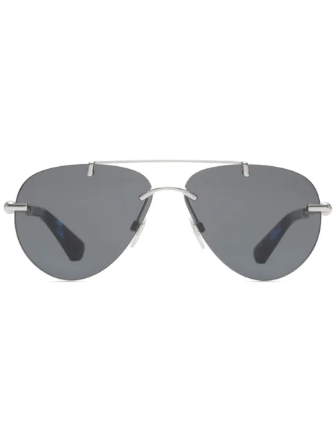 Burberry Eyewear aviator logo-print sunglasses Men