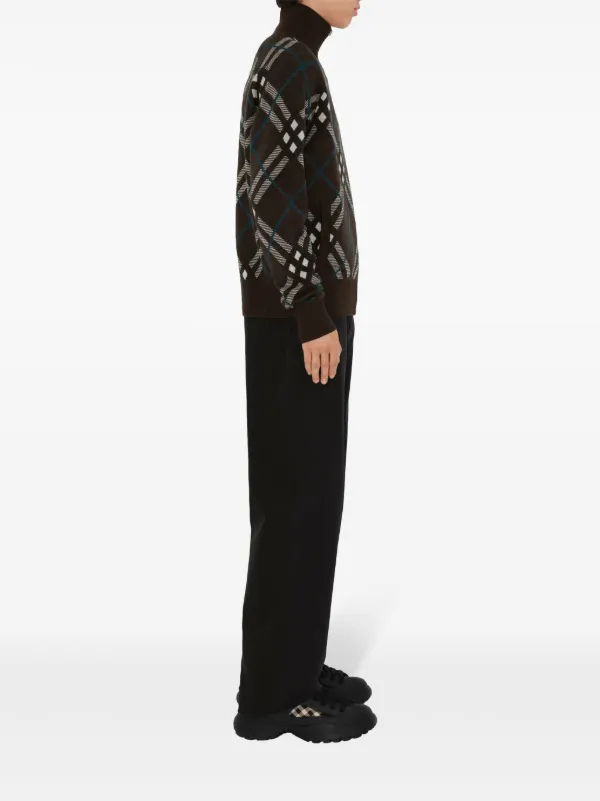 Burberry Check zip-up Cardigan | Brown | FARFETCH