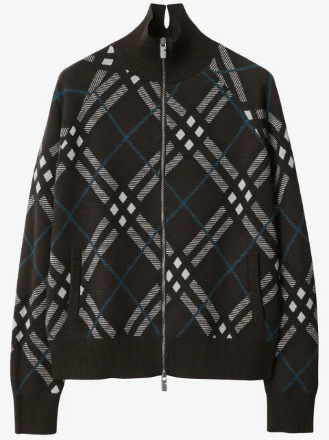 Burberry Check zip-up cardigan
