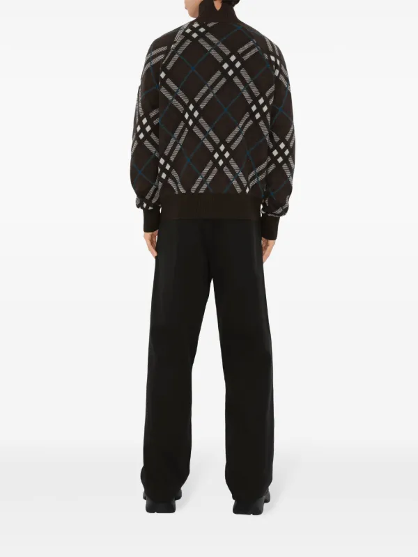 Burberry Check zip-up Cardigan | Brown | FARFETCH