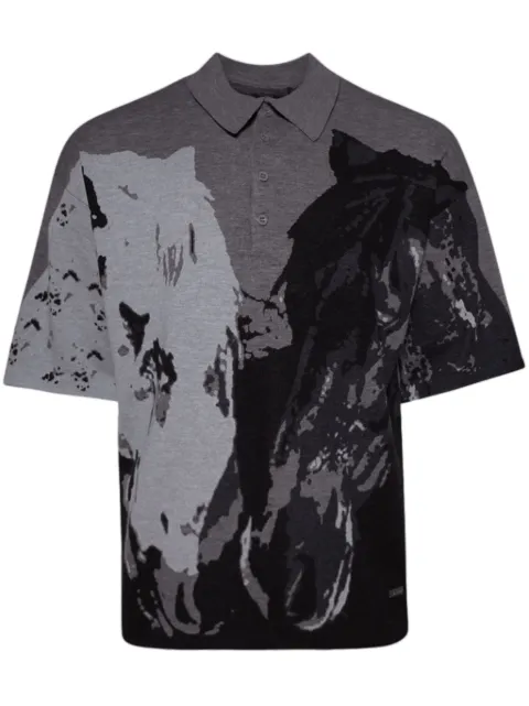 Nahmias Horse Knit polo shirt