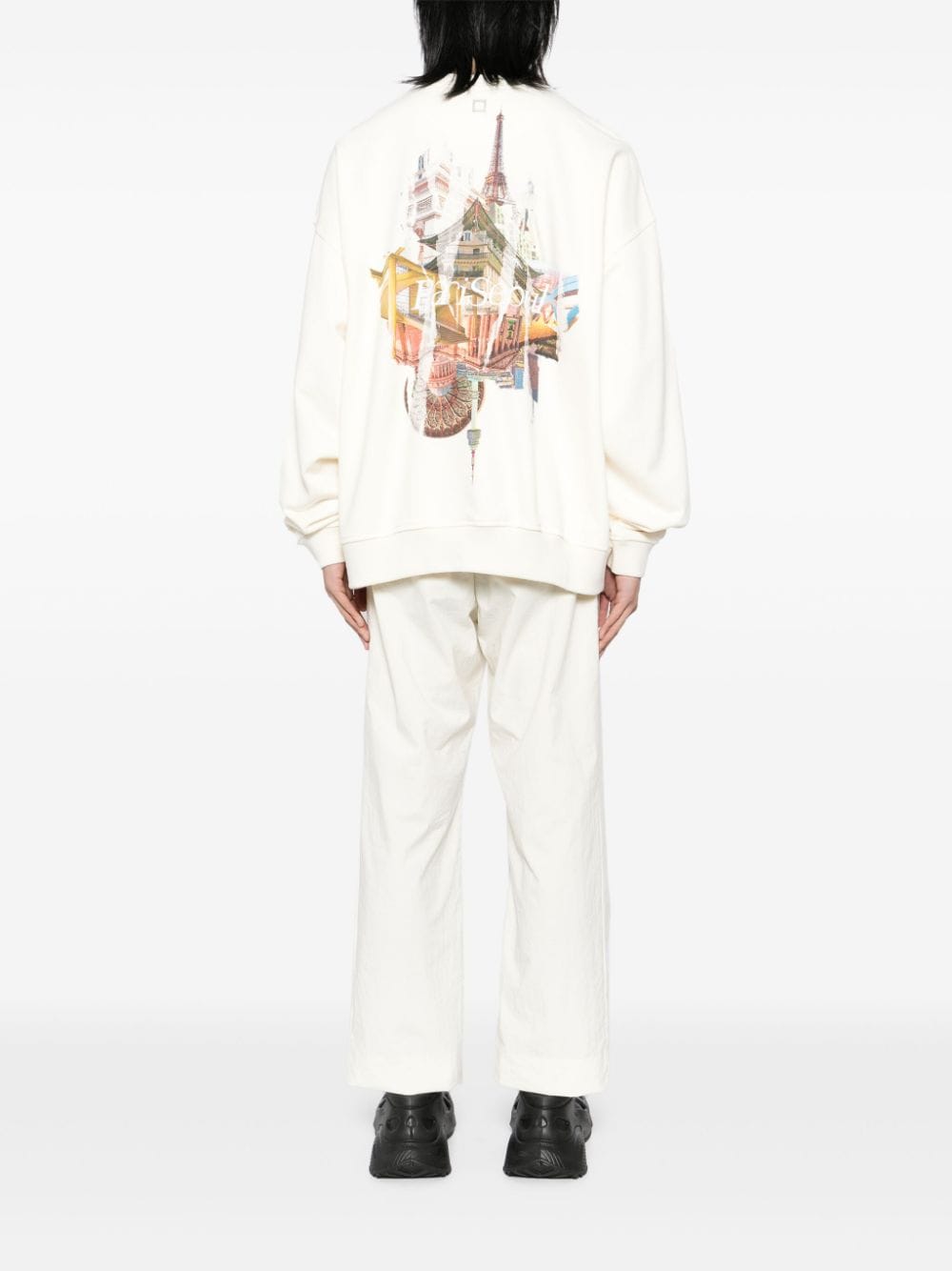 Shop Wooyoungmi City Graphic Sweatshirt In White