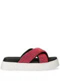 LIU JO crystal-embellished slides - Pink