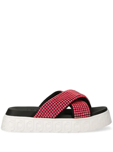 LIU JO crystal-embellished slides