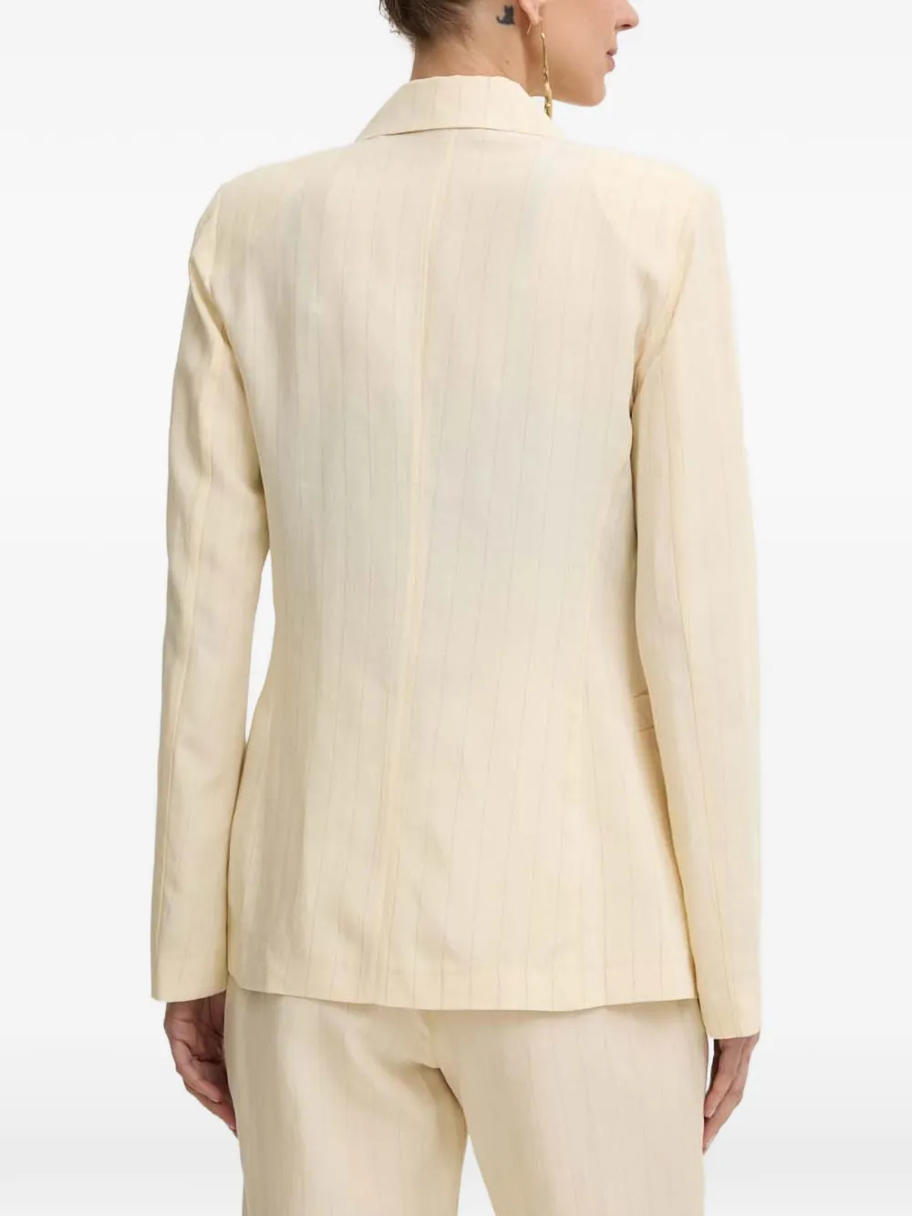  Liu Jo Pinstripe Double-breasted Blazer - Neutrals 