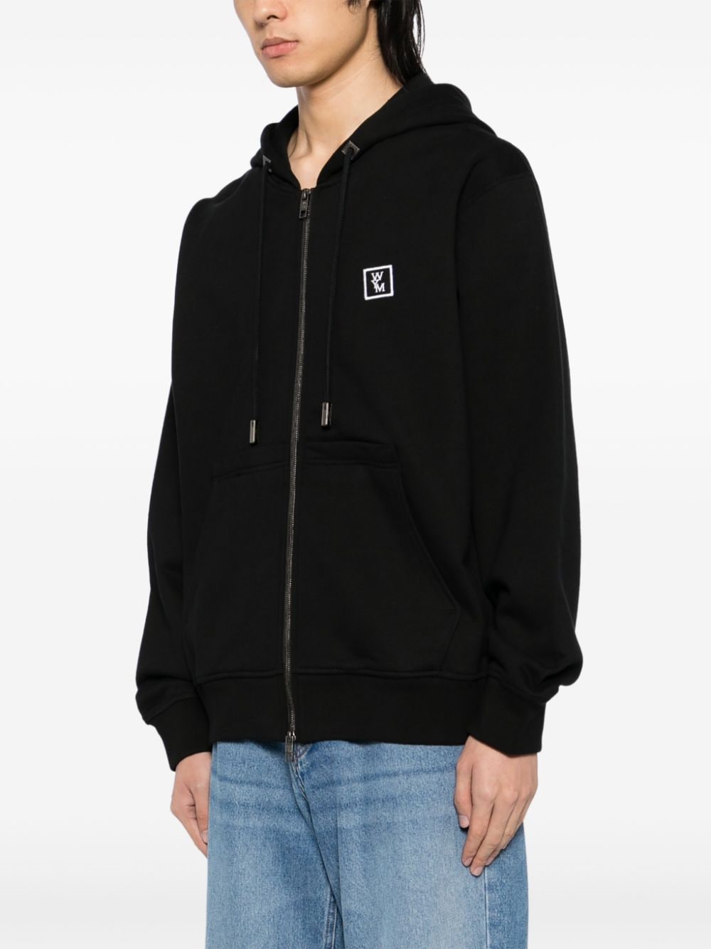 WOOYOUNGMI LOGO-PATCH HOODED JACKET 