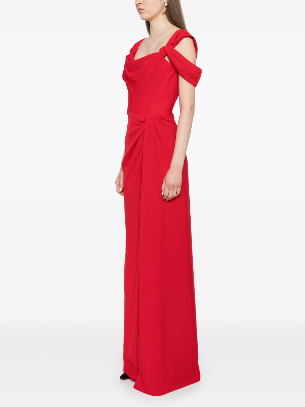 CAROLINA HERRERA KNOT DETAILING DRESS 