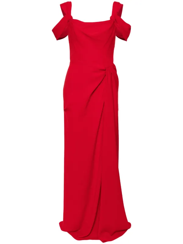 corset style long dress Long Corset Ruffled Off Shoulder Prom Dress