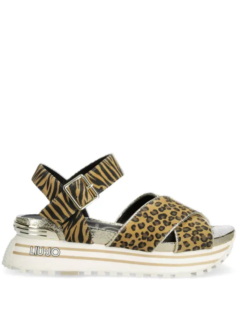 LIU JO sandalias con estampado de leopardo