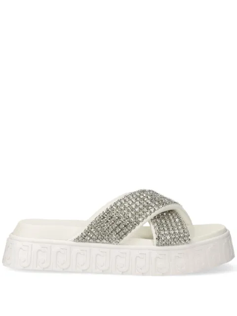 LIU JO crystal-embellished slides 