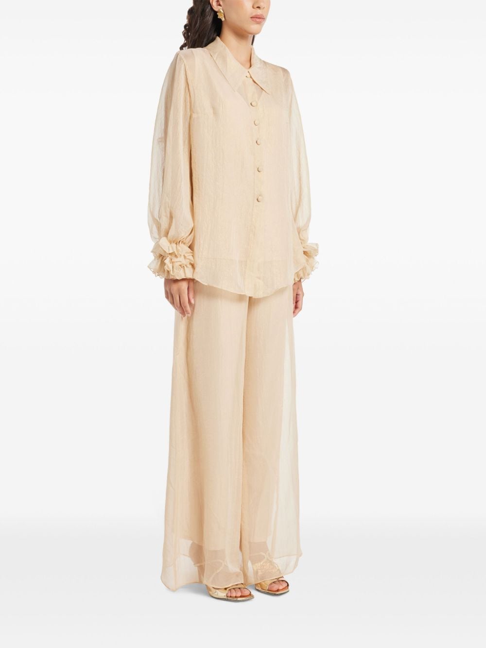 Shop Baruni Ashtar Shirt-trouser Set In Neutrals