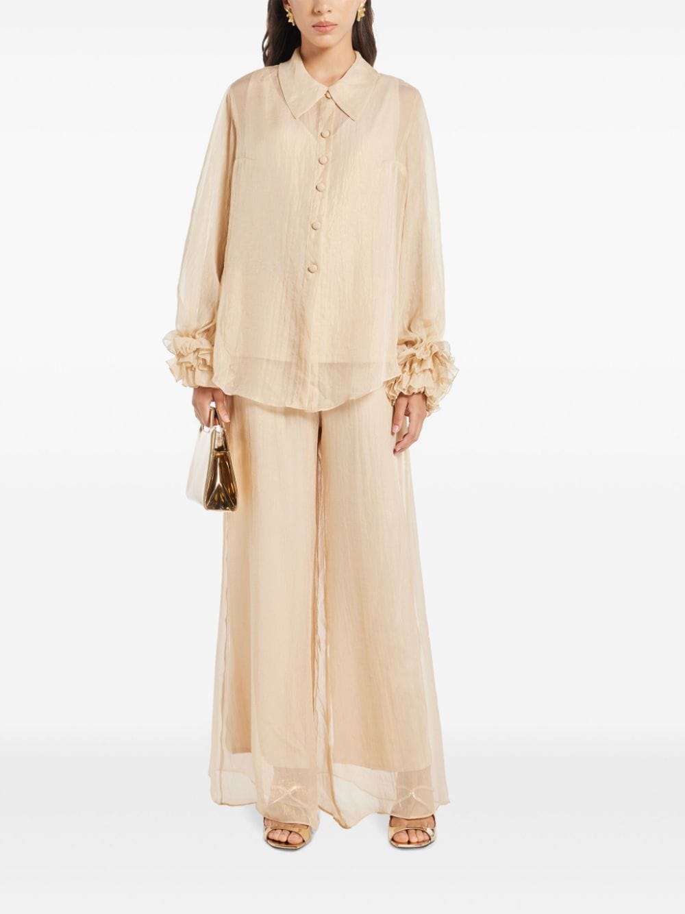 Shop Baruni Ashtar Shirt-trouser Set In Neutrals