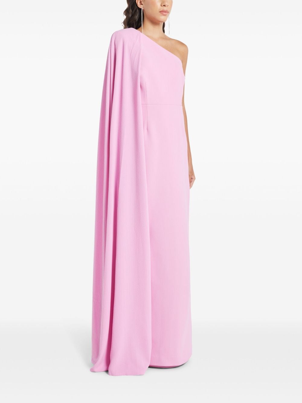 Shop Rebecca Vallance One-shoulder Gown In 粉色