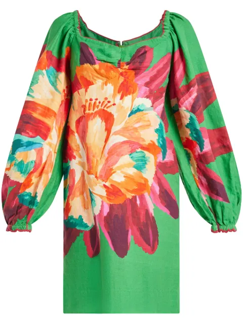 FARM Rio Green Tropicart mini dress 