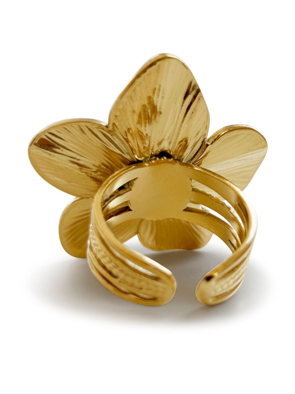 Shop Hzmer Jewelry Floral-detail Ring In Gold