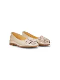 ANDANINES flower leather ballerina shoes - Gold