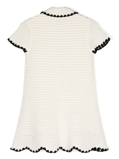 classic-collar crochet minidress