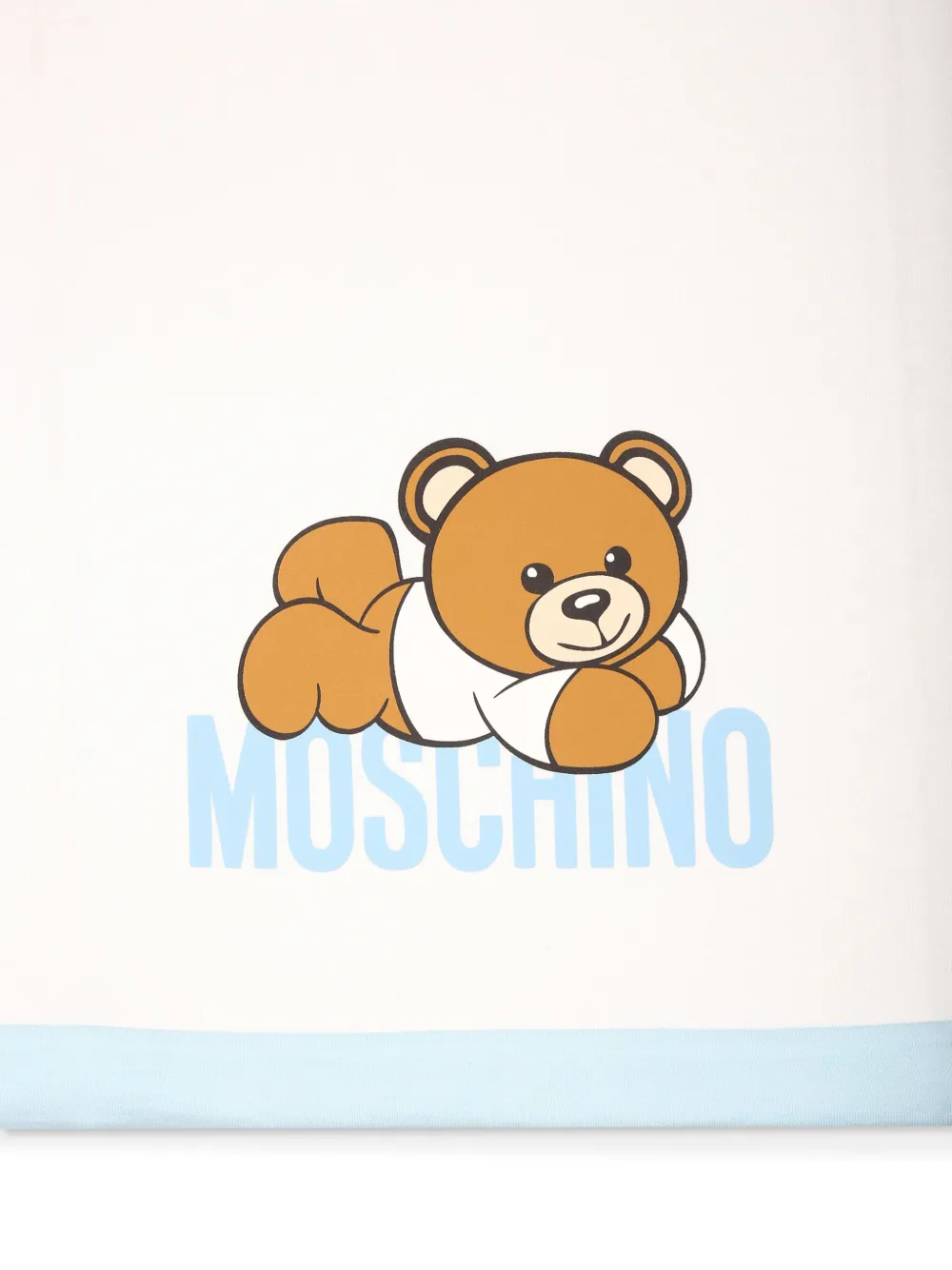 Moschino Kids Deken met logoprint Wit