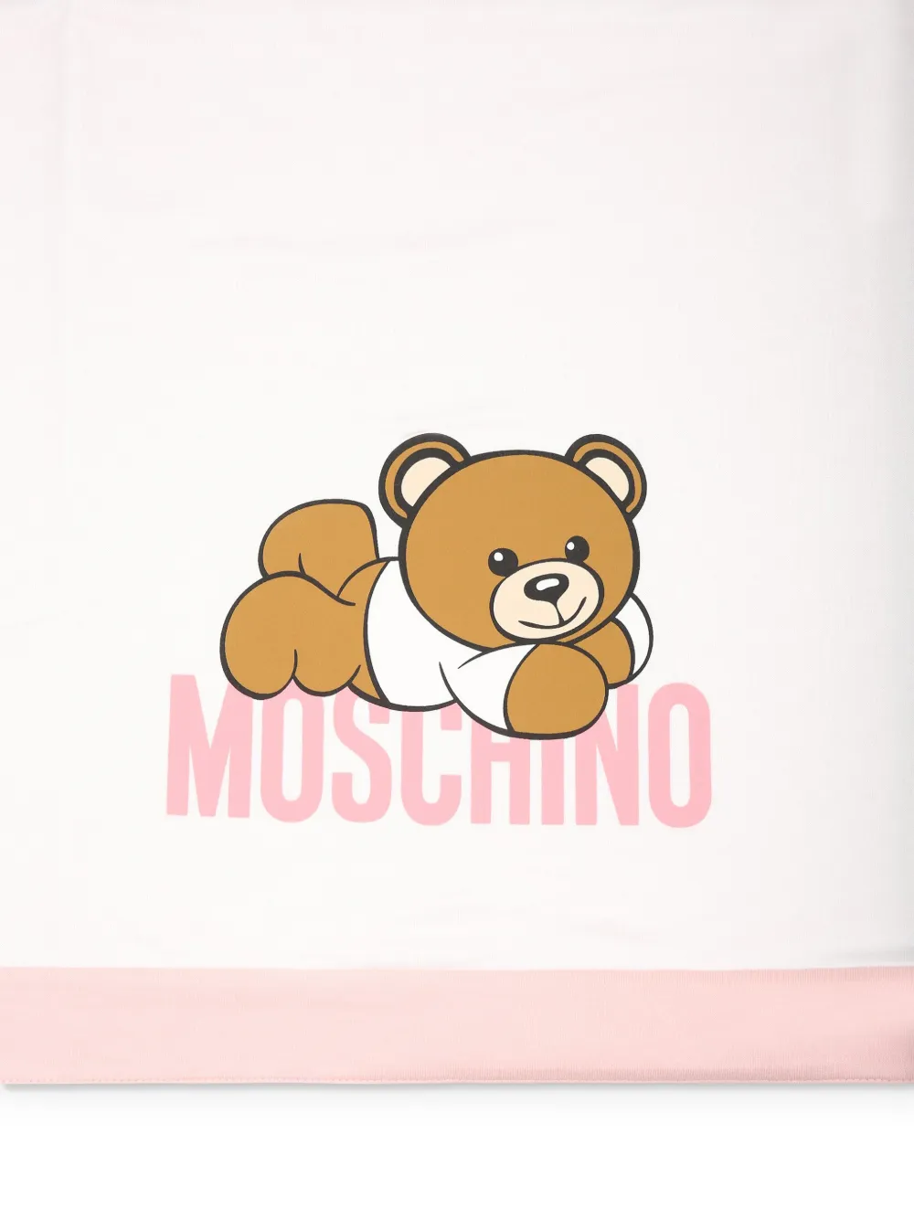 Moschino Kids Deken met logoprint Wit