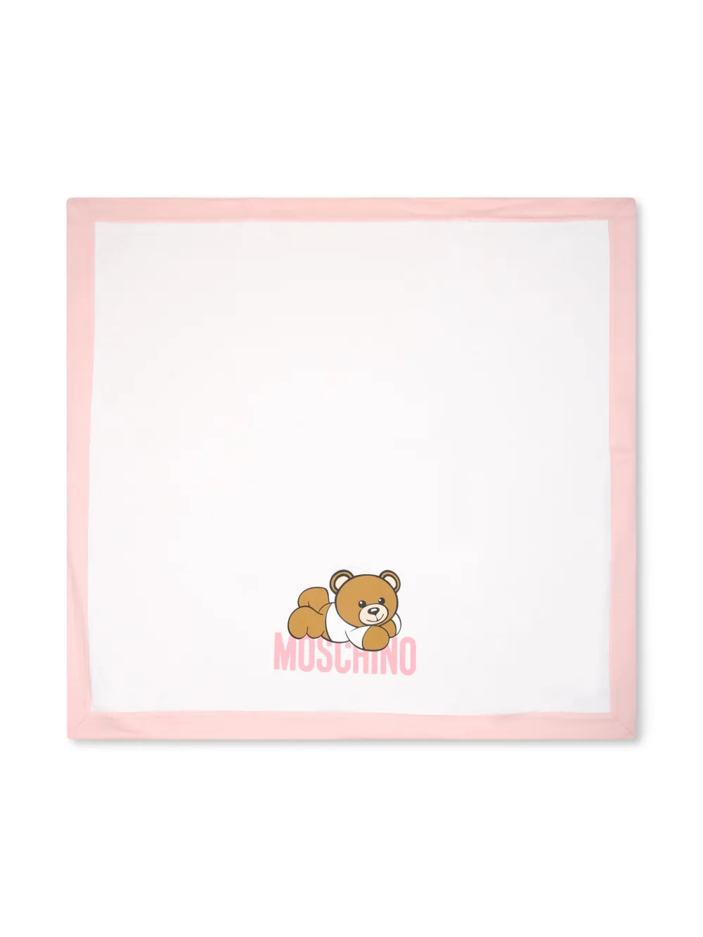 Moschino Kids Deken met logoprint Wit