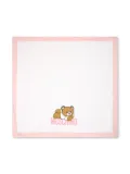 Moschino Kids logo-print cotton blanket - White