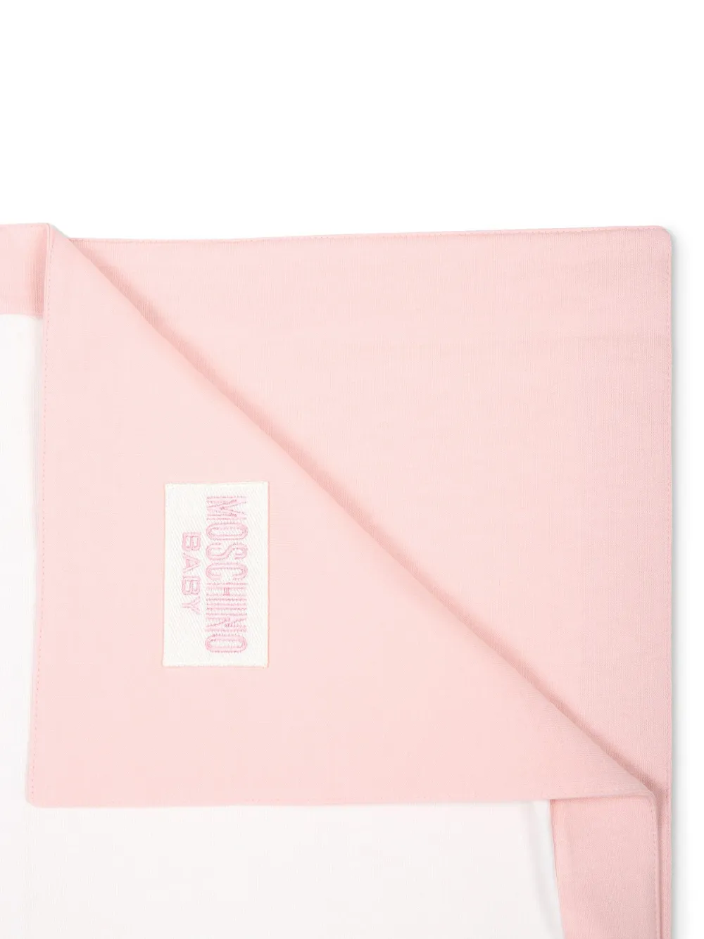 Moschino Kids Deken met logoprint - Wit