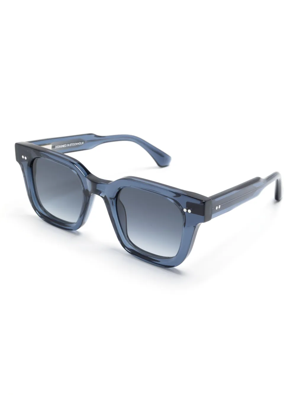 Chimi Zonnebril met doorzichtig vierkant montuur - Blauw
