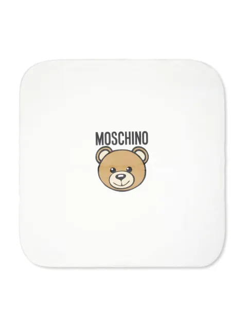 Moschino Kids بطانية قطن بطبعة شعار الماركة